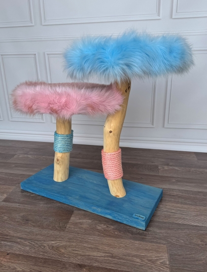 Kratzbaum-Holz-Natur • Cotton Candy