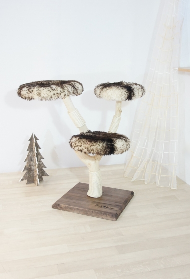 Natural wood cat tree - Merlin -