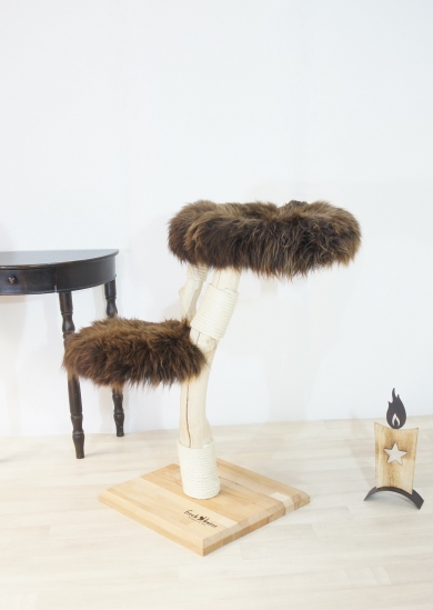 Natural wood cat tree - Noé -